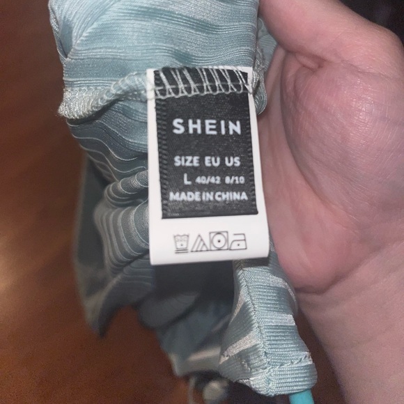 Shein Top Blue Large NWOT - Picture 2 of 2